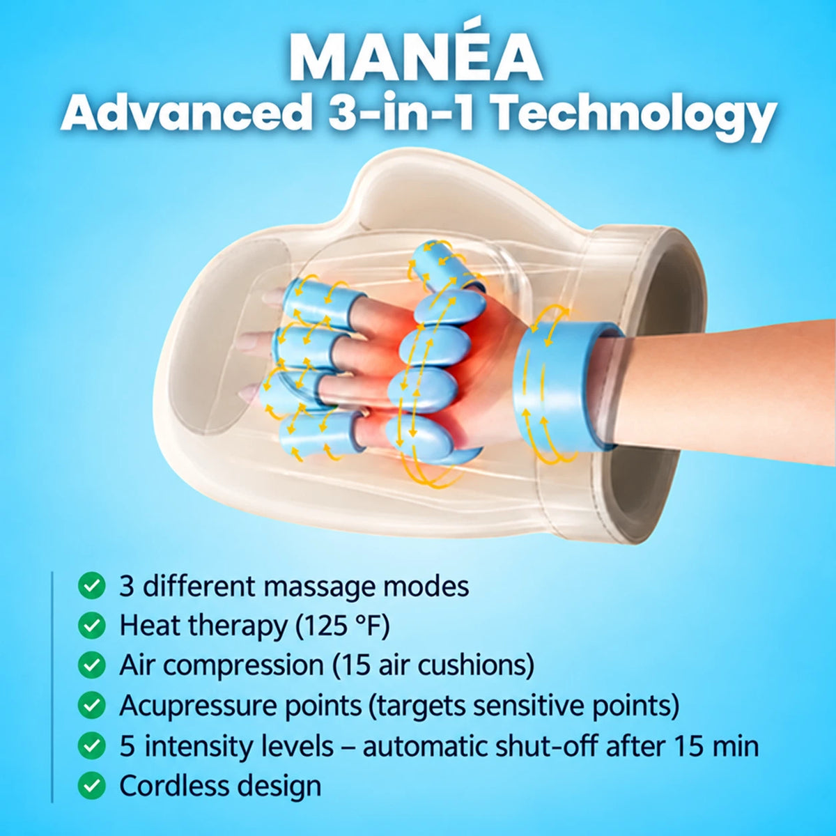 MANÉA™ – Heated Compression Hand Massager