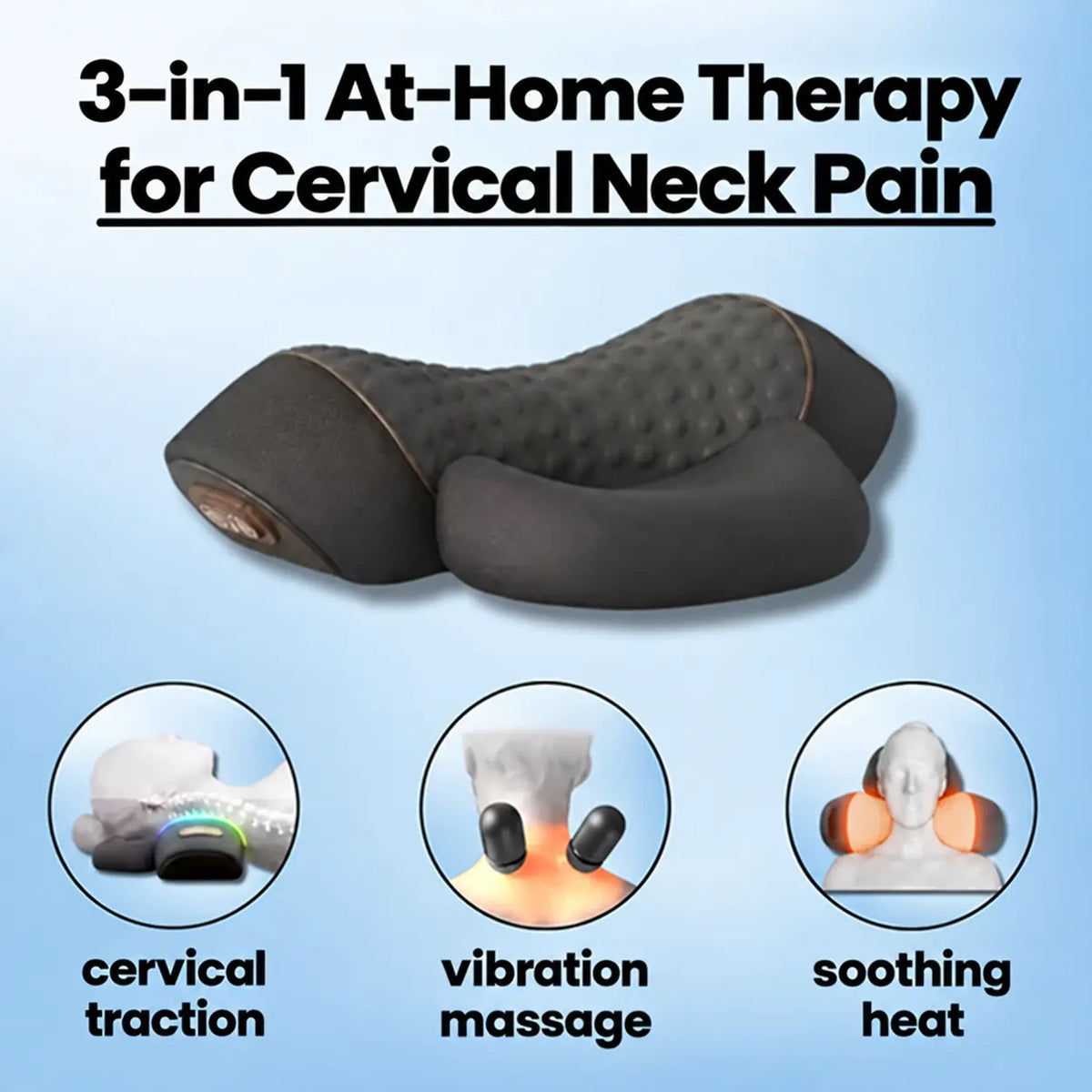 CERVEX™ – 3-in-1 Cervical Massager: Heat, Vibration & Stretching