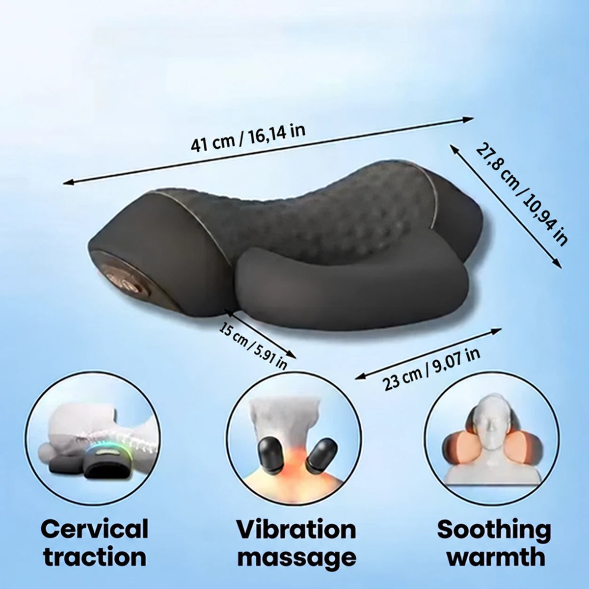 CERVEX™ – 3-in-1 Cervical Massager: Heat, Vibration & Stretching
