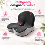 SITÉO™ – Ergonomic Memory Foam Cushion for Prolonged Sitting