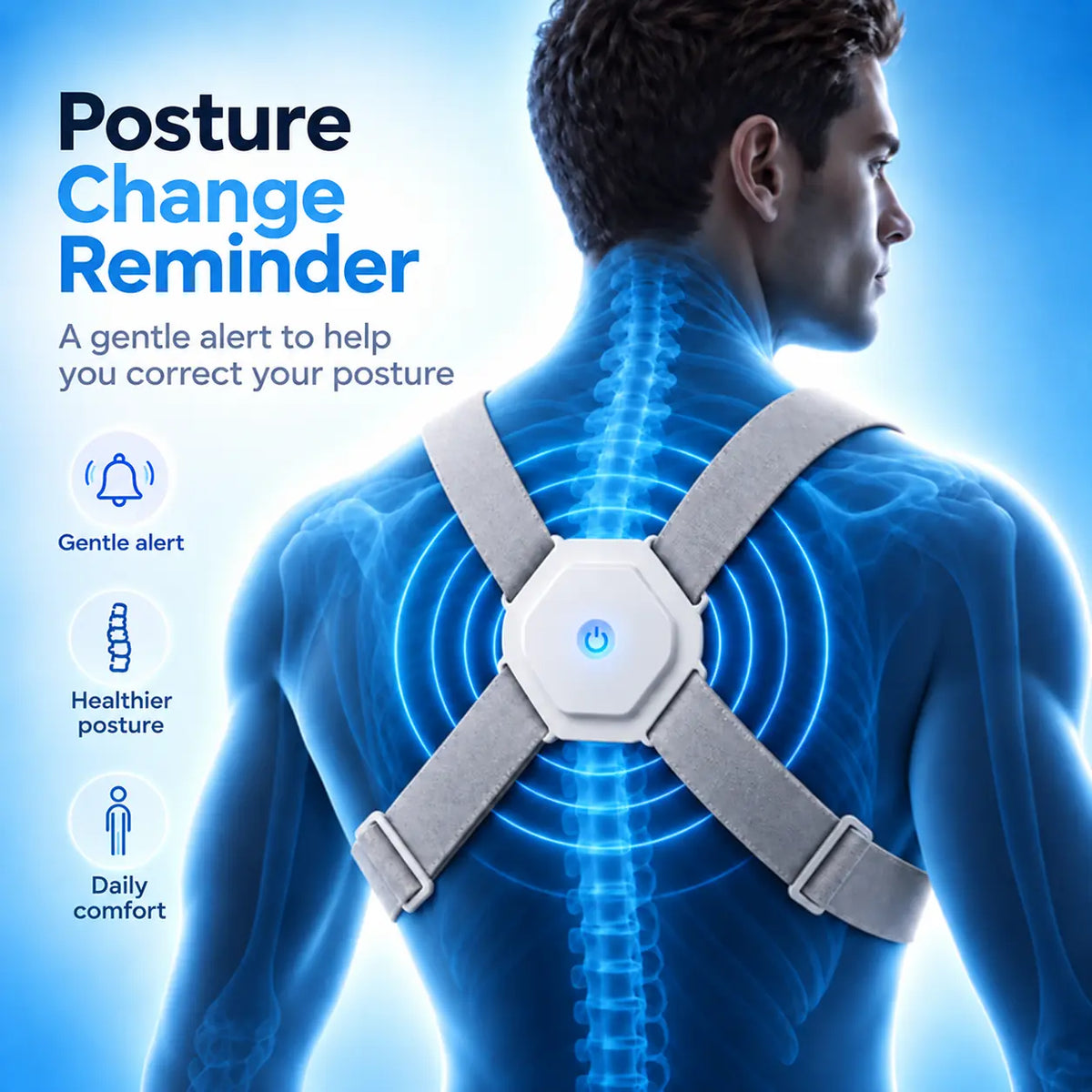 POSTÉO™ – Intelligent Posture Corrector with Vibrating Reminder