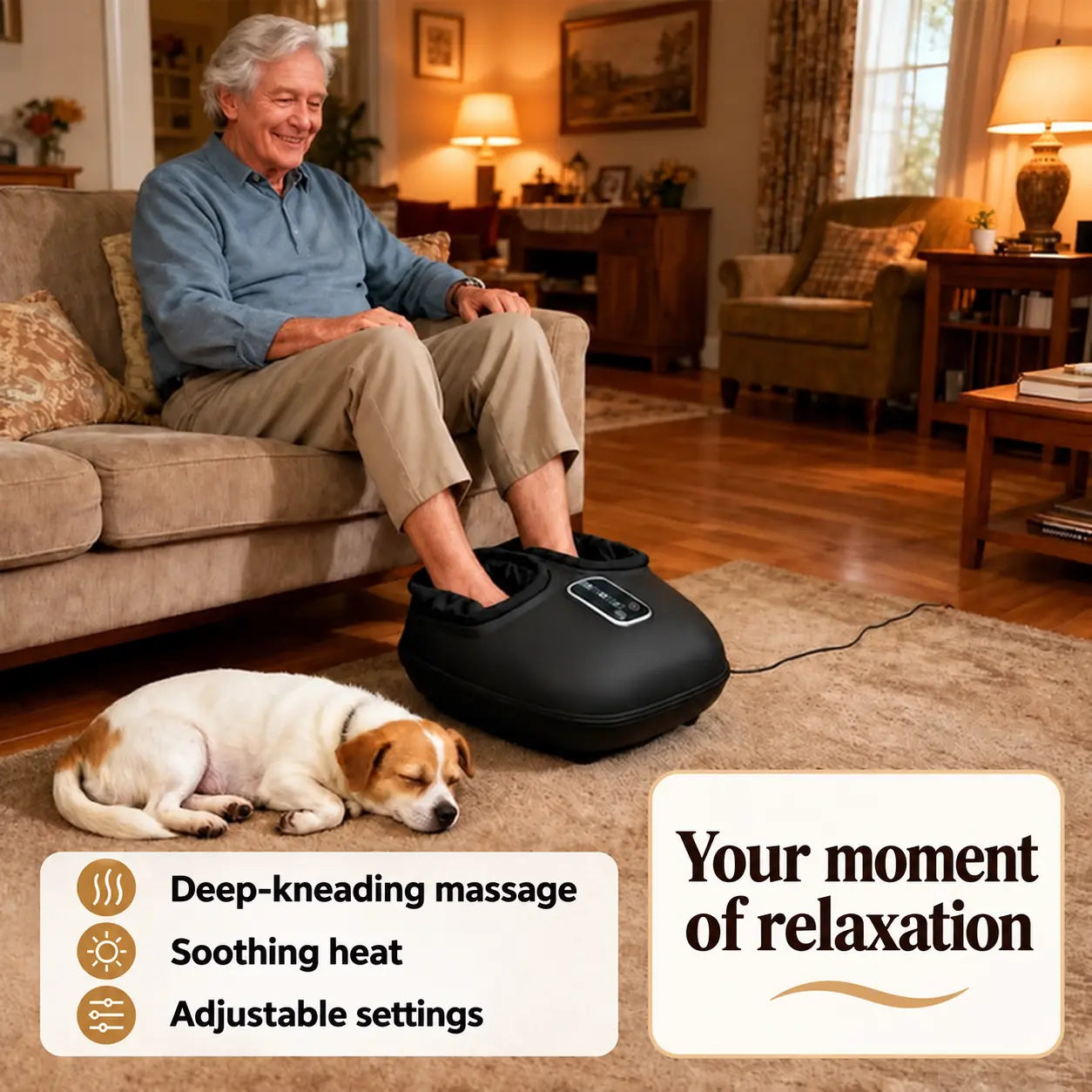 A moment of relaxation after an active day
