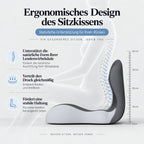 SITÉO™ – Ergonomisches Memory-Schaum-Kissen für langes Sitzen