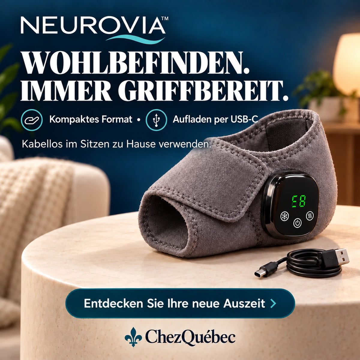 NEUROVIA™ – Wärmemassagegerät für müde Füße