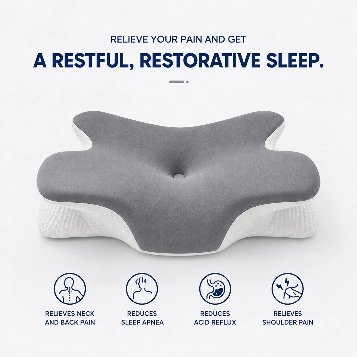 DORMILIA™ – Ergonomic Memory Foam Pillow