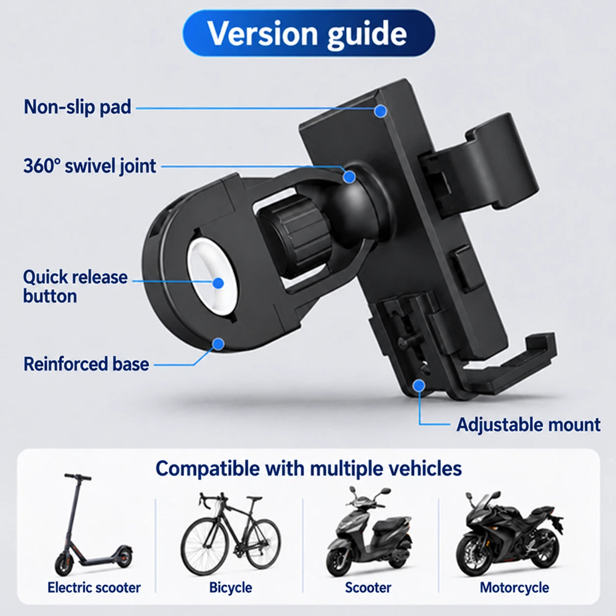 NAVIX™ – Stable & Adjustable Bicycle Smartphone Mount 📱🚲