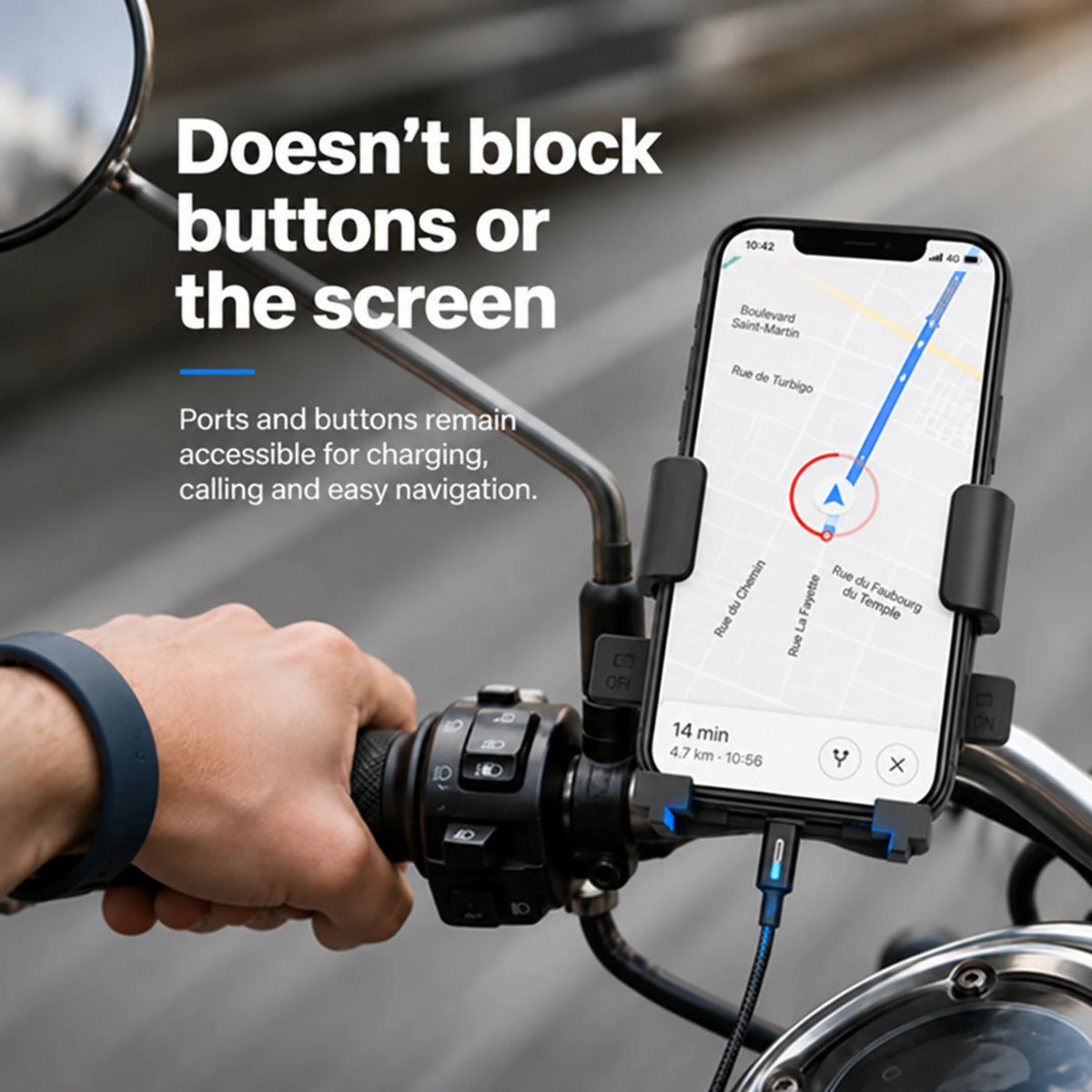 NAVIX™ – Stable & Adjustable Bicycle Smartphone Mount 📱🚲