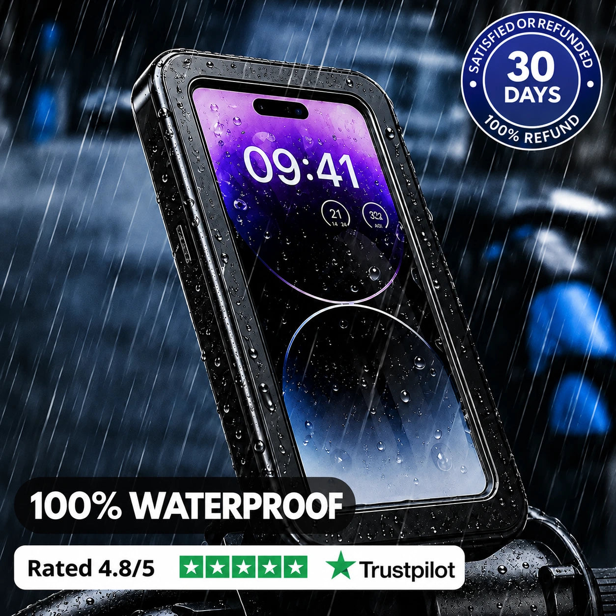 Water-resistant NAVIX phone mount